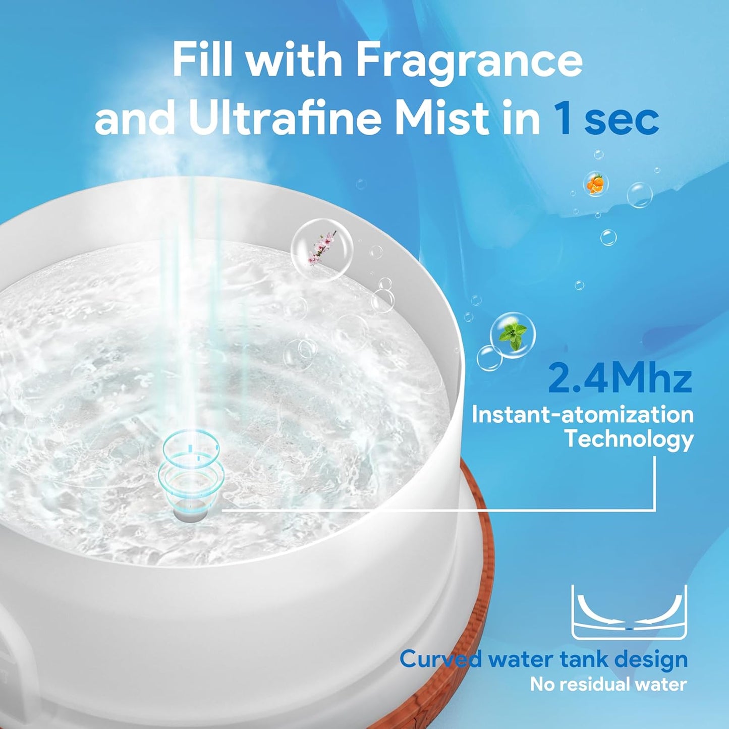 Premium 500ML Essential Oil Diffuser with Remote Control, 7 Color LED Lights, and Quiet Cool Mist for Home and Office Use (Yellow)