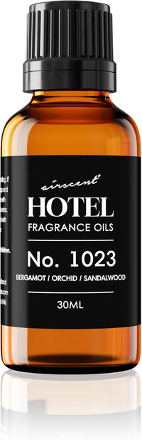 Airscent Hotel Diffuser Oil No. 1023 - Baccarat Hotel Inspired - 30 ml | Bergamot, Orchid, and Sandalwood - Love Affair Fragrance Oil for Ultrasonic and Waterless Diffusers and Crafting - 1 Fl Oz Bottle