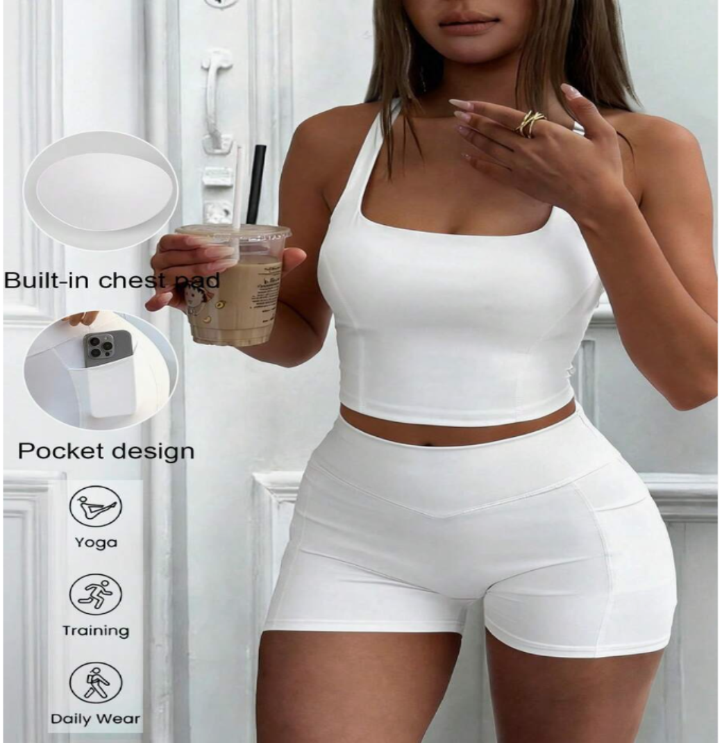 Pink 2-Piece Sports Set  Stylish • Sexy • Comfy • Perfect for Summer