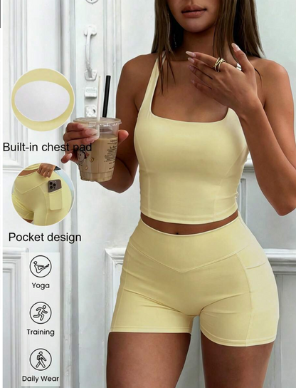 Pink 2-Piece Sports Set  Stylish • Sexy • Comfy • Perfect for Summer