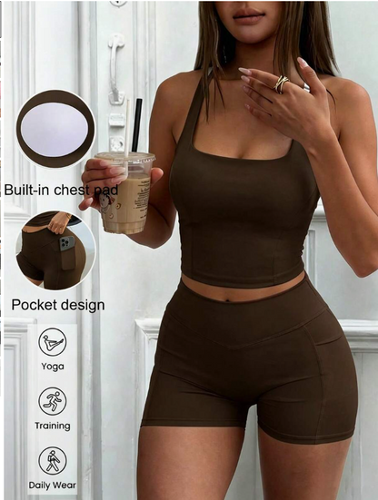 Pink 2-Piece Sports Set  Stylish • Sexy • Comfy • Perfect for Summer